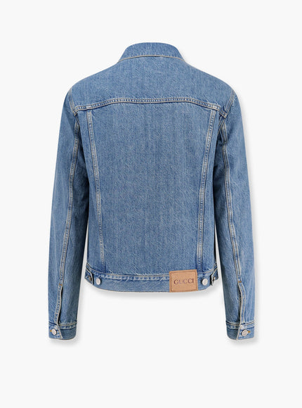 Gucci Denim Jacket With Lasered Double G