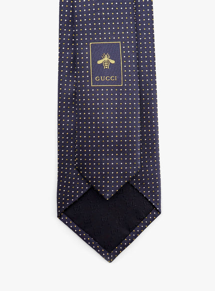 Gucci Silk Tie With Gudots Motif