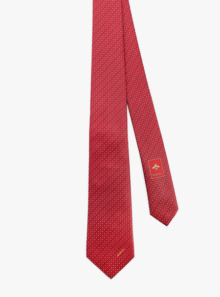 Gucci Silk Tie With Gudots Motif