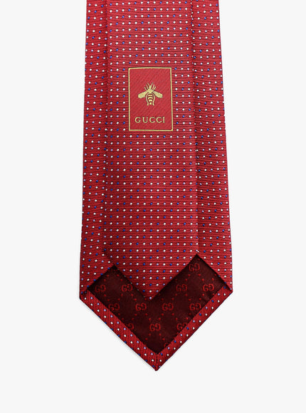 Gucci Silk Tie With Gudots Motif