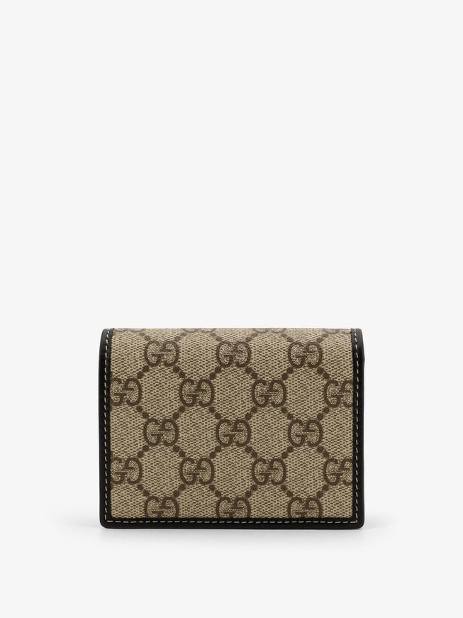 Gucci Gg Supreme Fabric And Leather Wallet