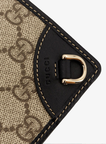 Gucci Gg Supreme Fabric And Leather Wallet