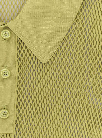 Gucci Perforated Polo Shirt