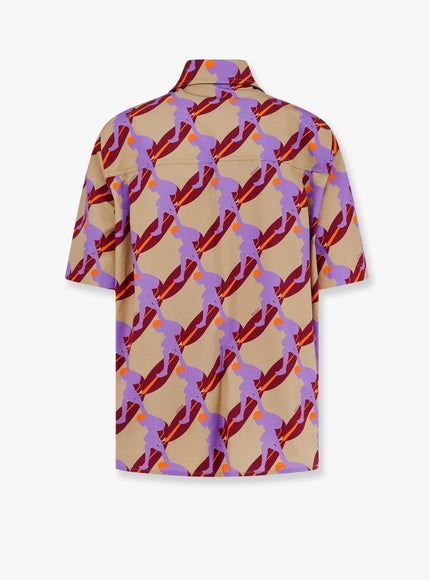 Gucci Bowling Cotton Popeline Shirt With All-Over Surfer Print