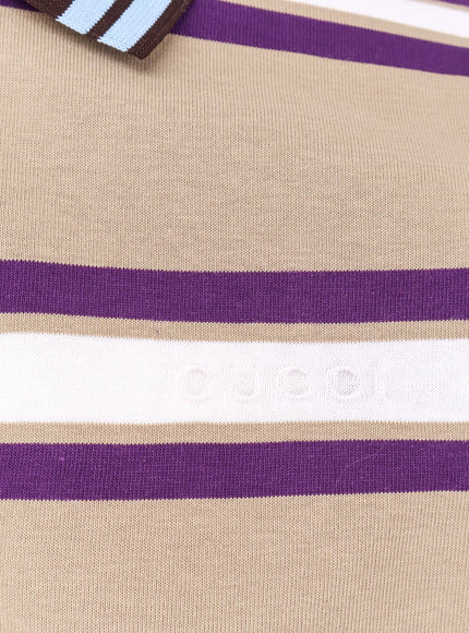 Gucci Striped Cotton Polo Shirt