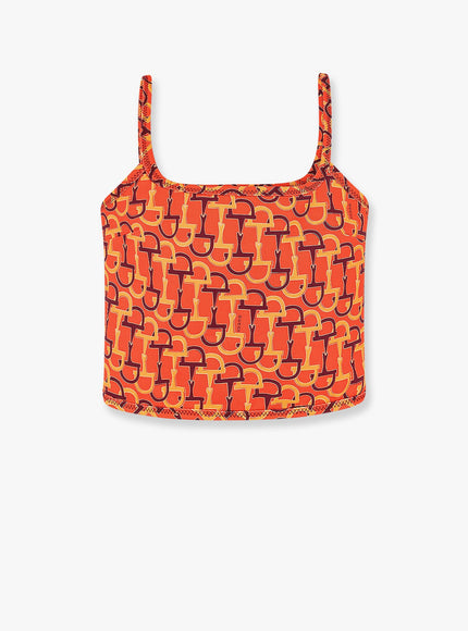 Gucci Cotton Top With Iconic Horsebit Motif Arancio