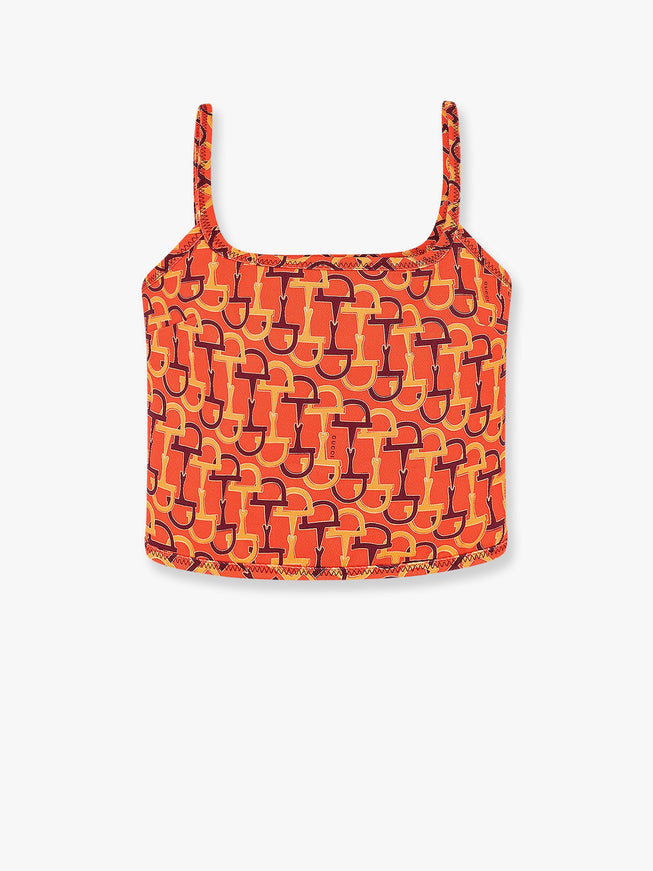 Gucci Cotton Top With Iconic Horsebit Motif Arancio