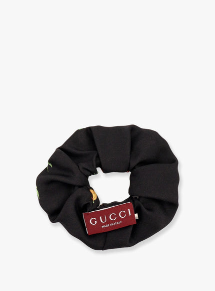 Gucci Silk Scrunchie With Iconic Floral Print