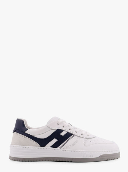 Hogan H630 Leather Sneakers With Contrasting Monogram Bianco