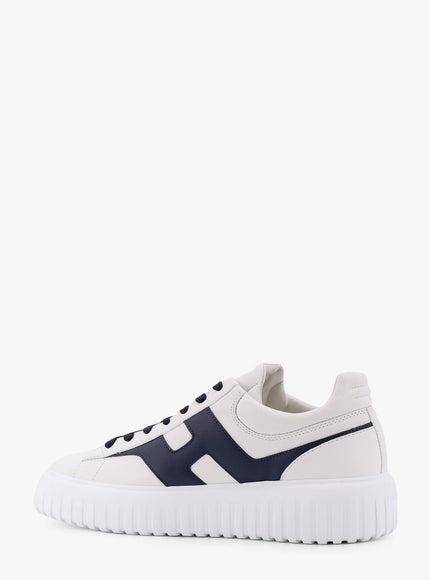 Hogan H-Stripes Leather Sneakers With Side Logo