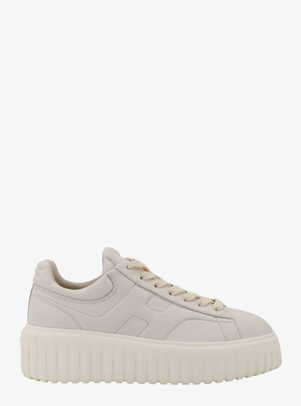 Hogan H-Stripes Low-Top Leather Sneakers Bianco