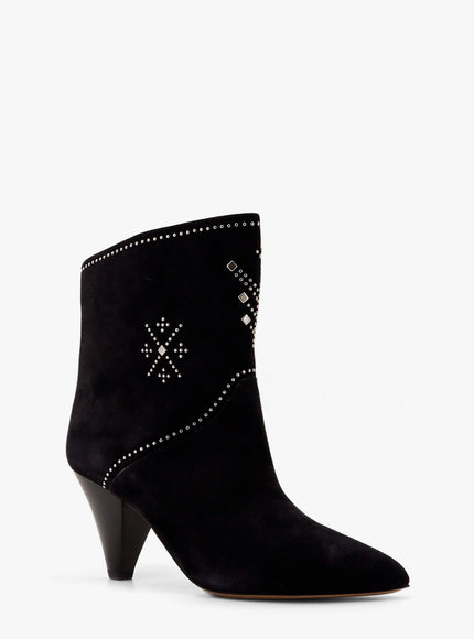 Isabel Marant Loline Suede Ankle Boots With Micro Studs