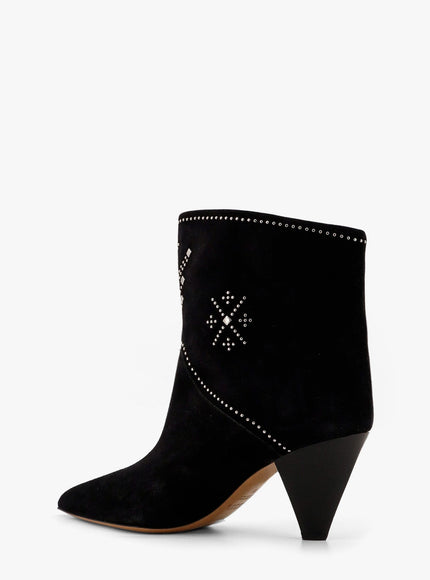 Isabel Marant Loline Suede Ankle Boots With Micro Studs
