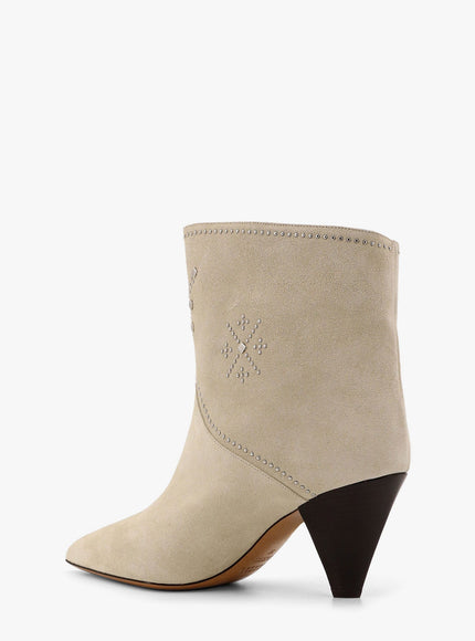 Isabel Marant Loline Suede Ankle Boots With Micro Studs