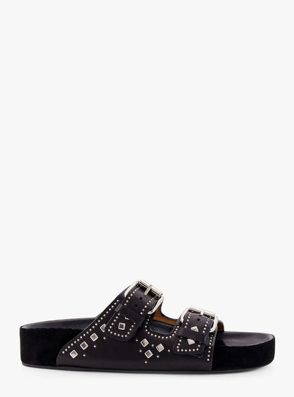 Isabel Marant Leather Sandals With All-Over Stud Detail Nero