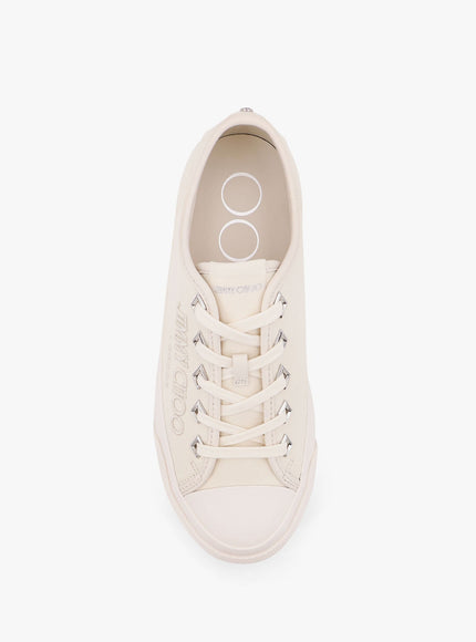 Jimmy Choo Palma Maxi Low-Top Canvas Sneakers With Plateau