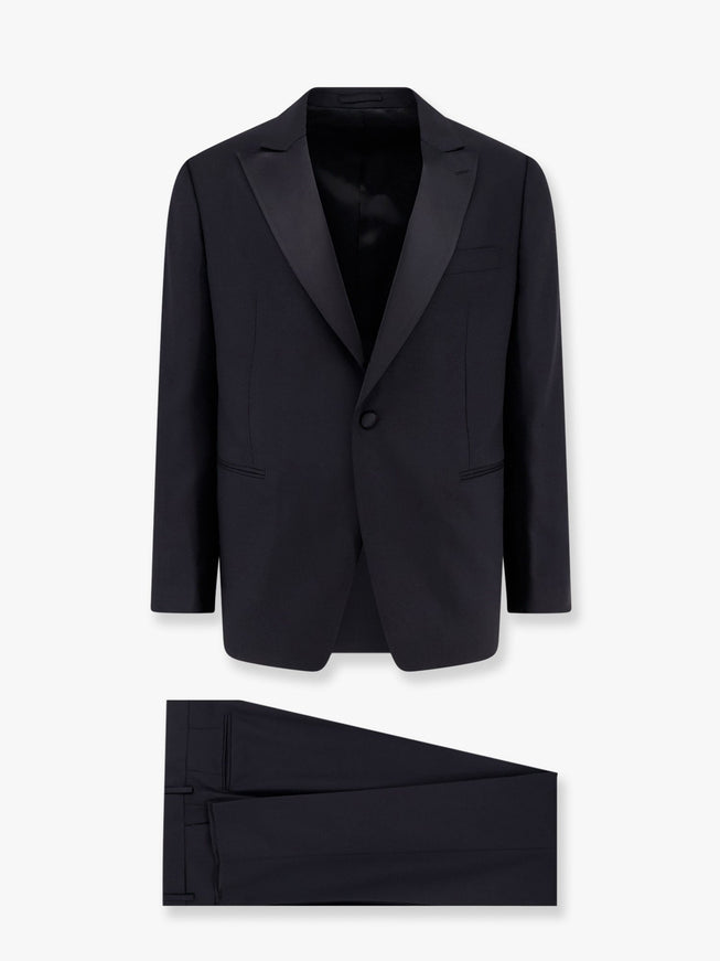 Lardini Virgin Wool Tuxedo Nero