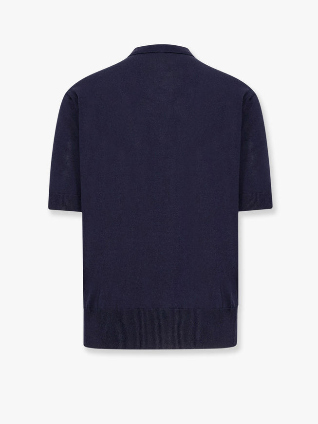Lardini Viscose And Cotton Knit Polo Shirt