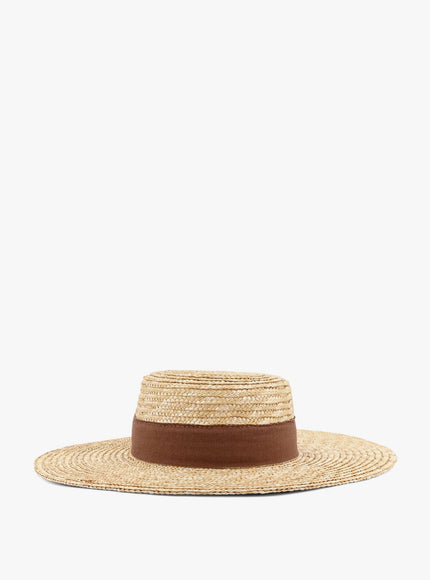 Lavi Rafia Hat With Band Uni Marrone