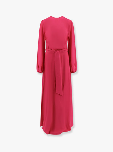 Lavi Basila Rayon Long Dress With Belt Rosa
