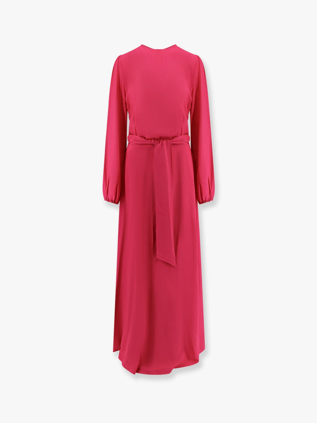 Lavi Basila Rayon Long Dress With Belt Rosa