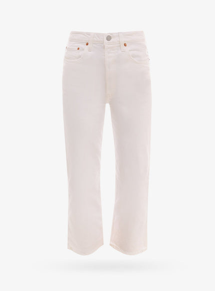Levi's Ribcage Straight Ankle Jeans Bianco