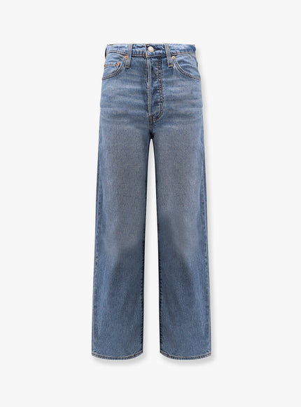 Levi's Ribcage Straight Ankle Stretch Denim Jeans Blu