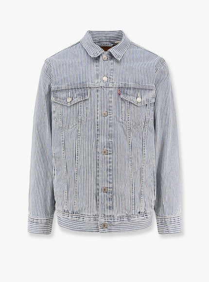 Levi's Relaxed Striped Cotton Jacket Blu