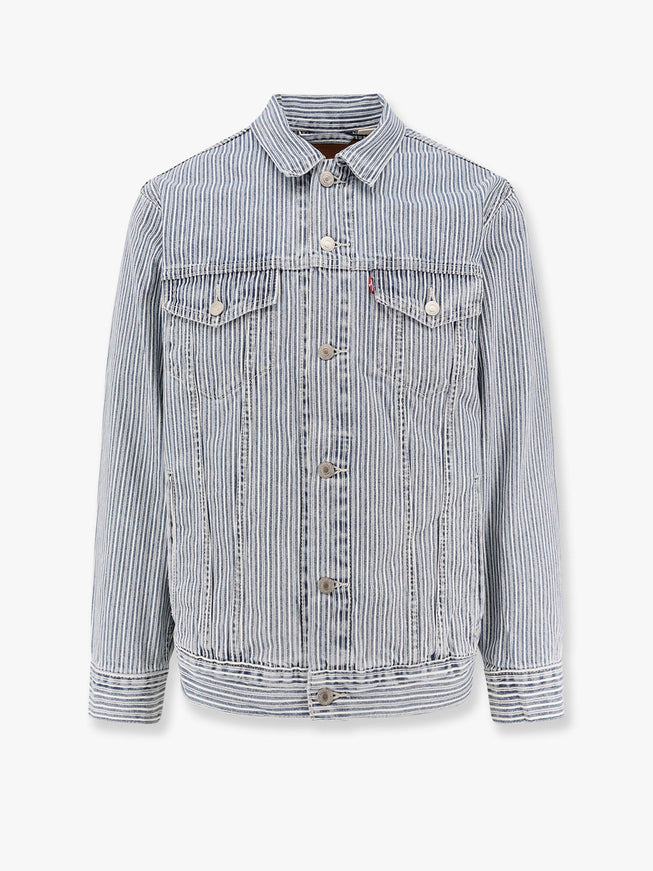 Levi's Relaxed Striped Cotton Jacket Blu