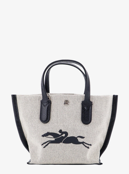 Longchamp Paris Borsa A Tracolla Essential In Canvas Uni Beige