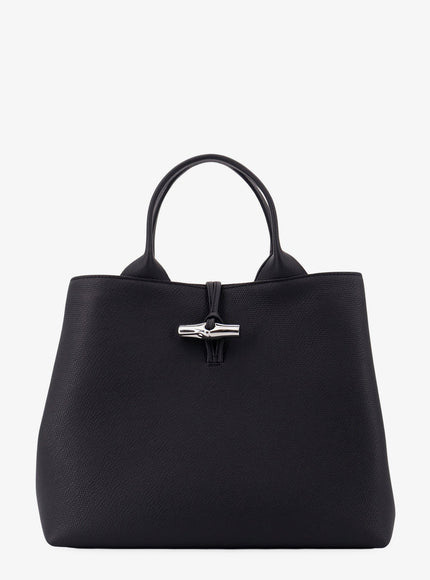 Longchamp Paris Le Roseau Textured Leather Handbag Uni Noir