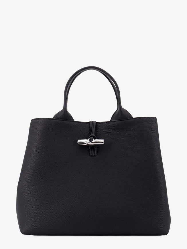 Longchamp Paris Le Roseau Textured Leather Handbag Uni Noir