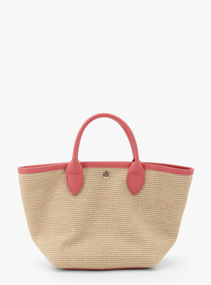 Longchamp Paris Le Panet Pliage Raffia And Leather Crossbody Bag