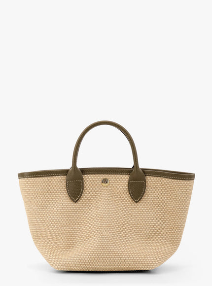 Longchamp Paris Le Panet Pliage Raffia And Leather Crossbody Bag