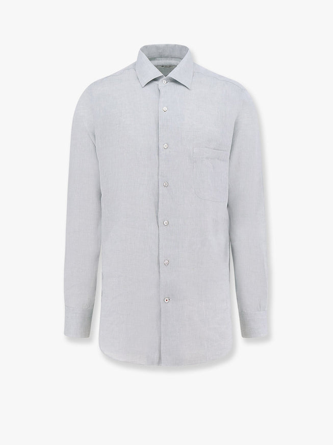 Loro Piana Andrè Linen Shirt Blu