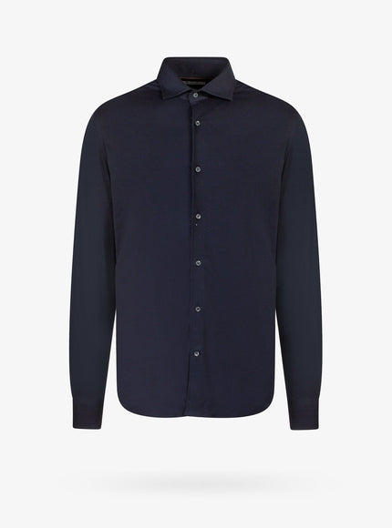 Loro Piana Andrew Cotton Shirt Blu