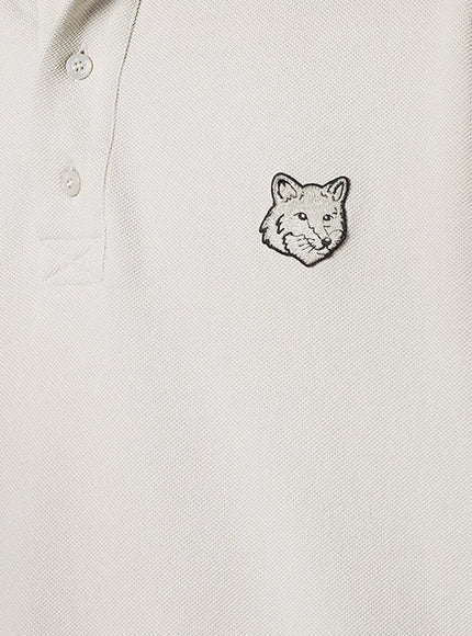 Maison Kitsune Cotton Polo Shirt With Bold Fox Head Patch