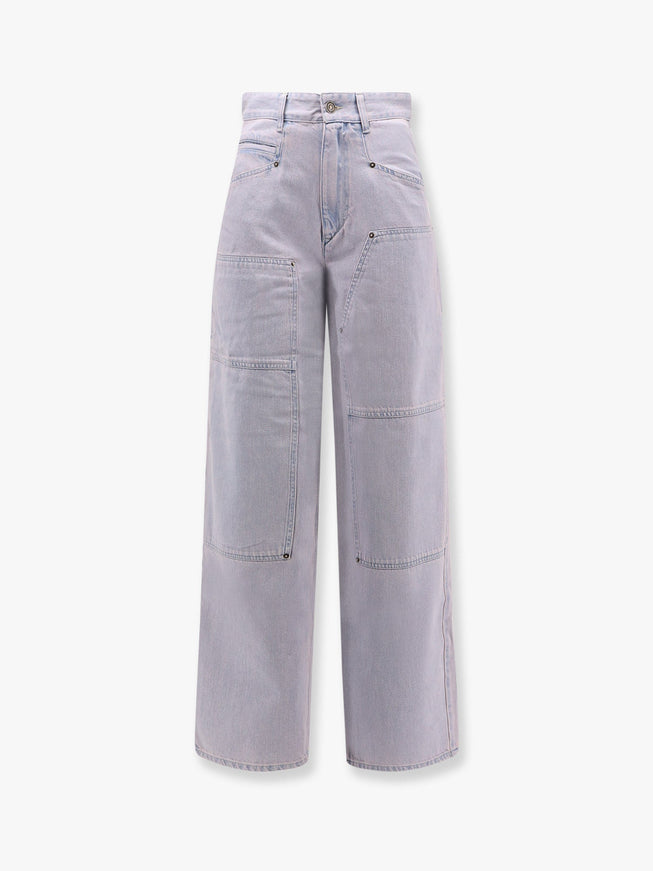 Marant Etoile Ophra Light Blue Cotton Jeans Blu