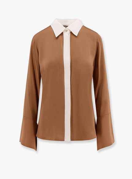 Max Mara Pio Silk Shirt Marrone