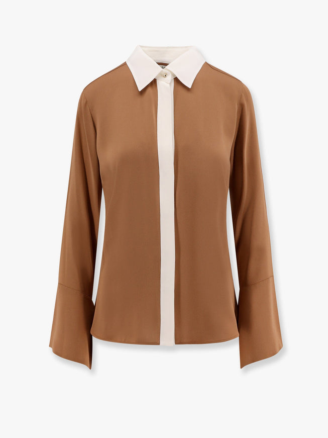 Max Mara Pio Silk Shirt Marrone