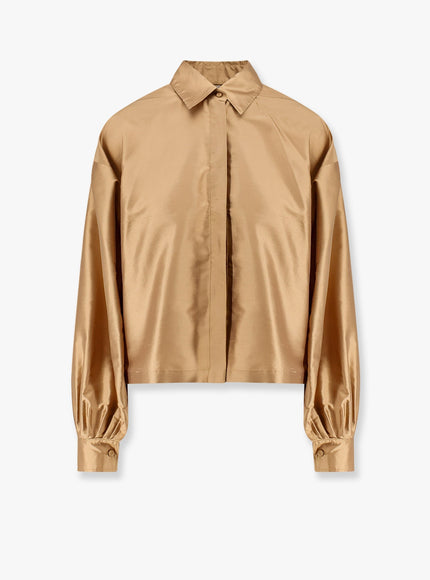 Max Mara Scalata Shantung Shirt Marrone