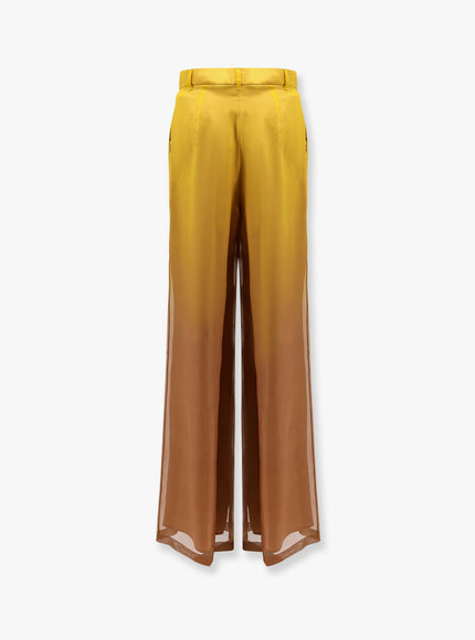 Max Mara Baffo Silk Trousers With Shaded Effect
