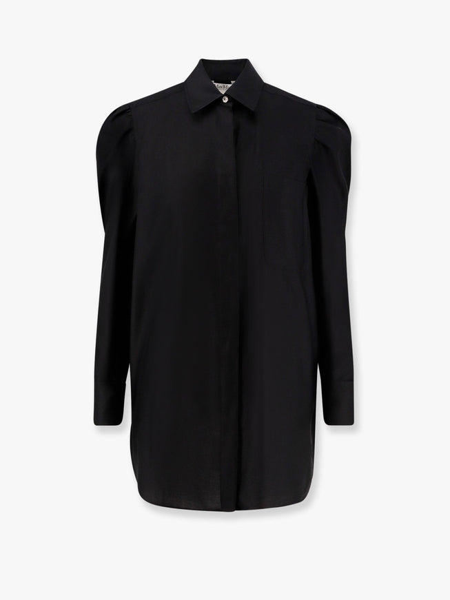 Max Mara Faraday Long Cotton Shirt Nero