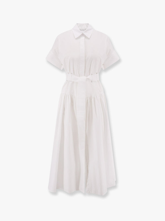 Max Mara Agoraio Cotton Chemisier Dress Bianco