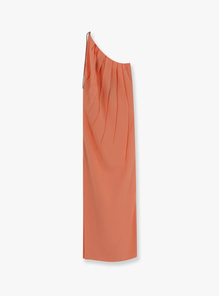 Max Mara Pontida Long Dress With Metal Detail Rosa
