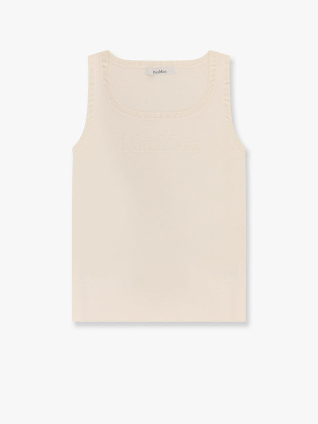 Max Mara Pentola Viscose Top Bianco