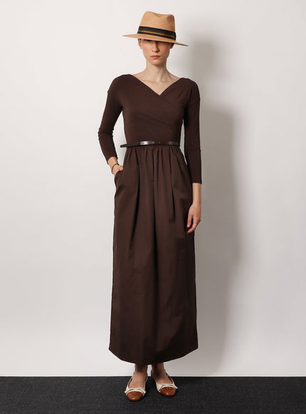 Max Mara Kaiser Cotton Poplin And Jersey Dress