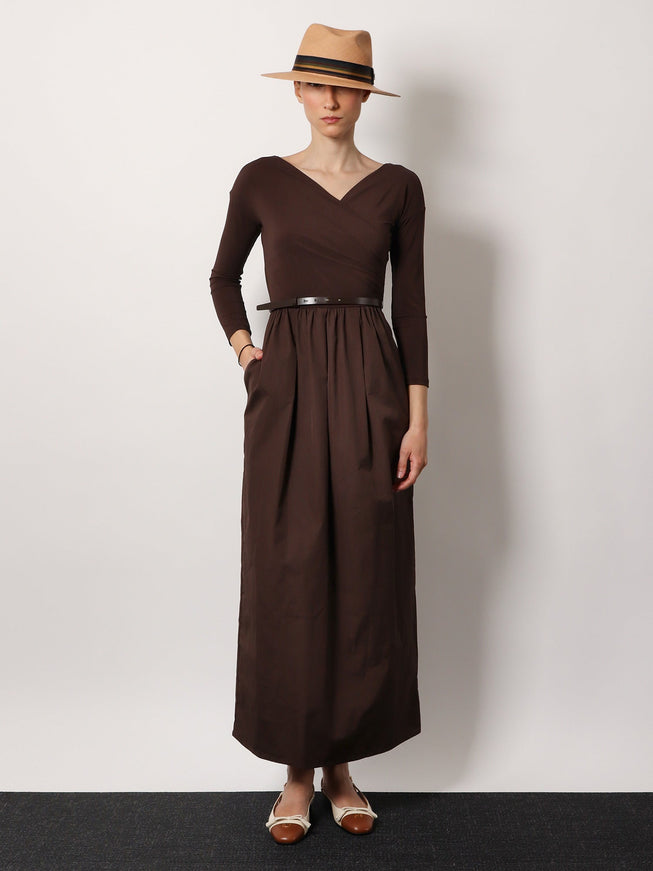 Max Mara Kaiser Cotton Poplin And Jersey Dress