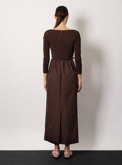 Max Mara Kaiser Cotton Poplin And Jersey Dress