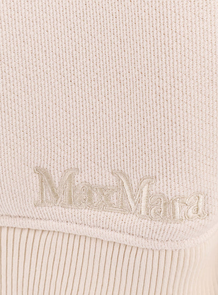 Max Mara Cral Cotton Sweater With Max Mara Embroidery